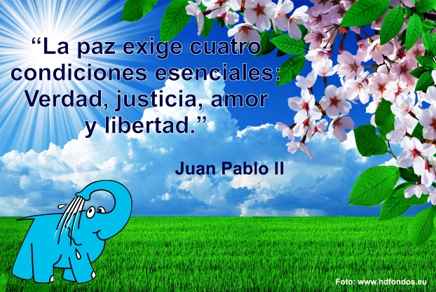 Una Enseñanza de Juan Pablo II sobre La Paz, en La Frase del Día del Elefante Azul de Avilés